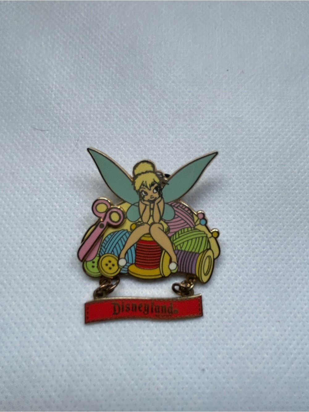 Disneyland Tinker Bell Sewing Pin – Mint & Pastel Multicolor